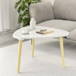 Wudlix® Modern Round Coffee Table for Living Room | Compact Side Table for Sofa & Bedroom