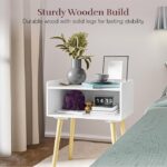 Modern Compact Bedside Table with Storage Shelf | Minimalist Side Table for Living Room & Bedroom - Image 2