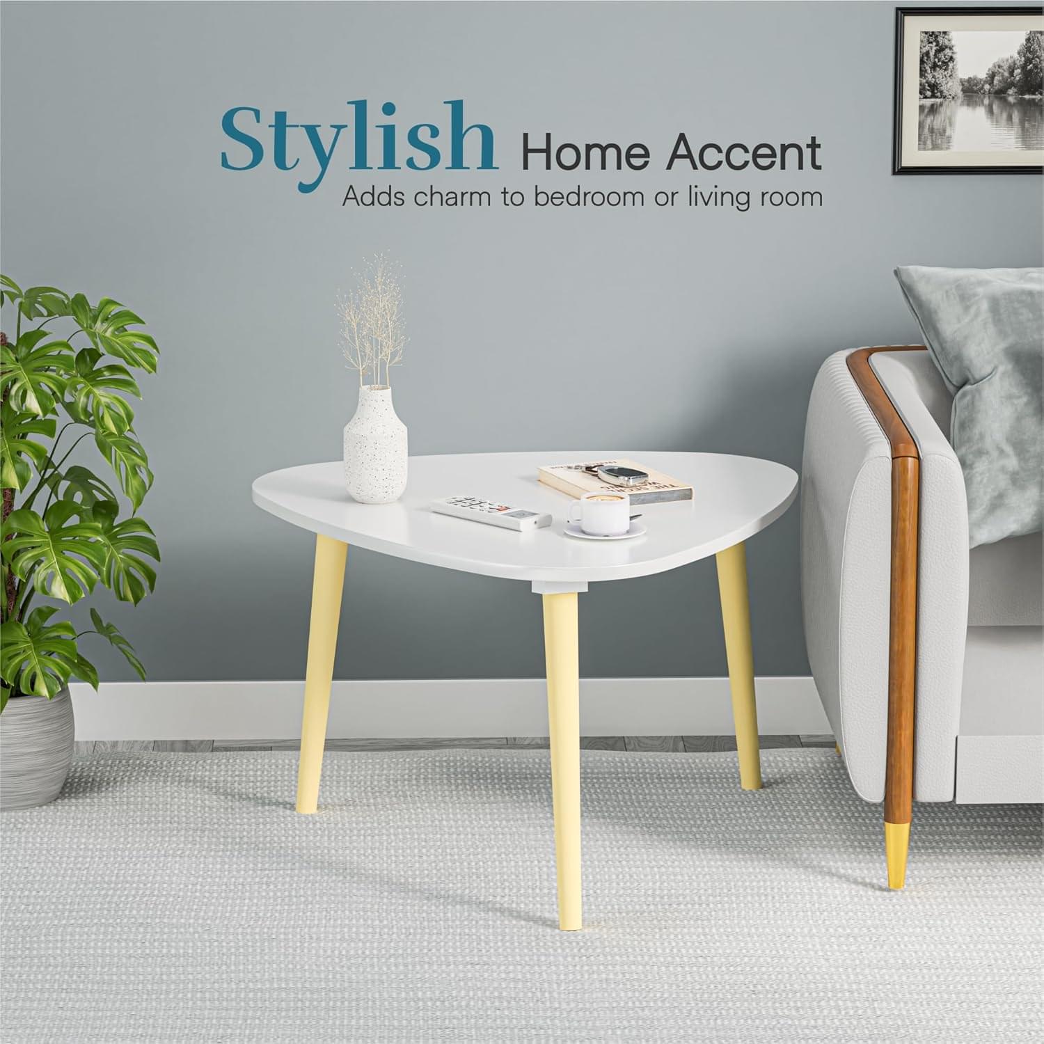 Wudlix® Modern Round Coffee Table for Living Room | Compact Side Table for Sofa & Bedroom | - Image 2